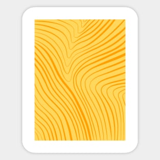 Amazing Simple Aesthetic Light Pastel Yellow Lines Sticker